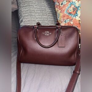 Coach Large Rowan Leather Maple Satchel